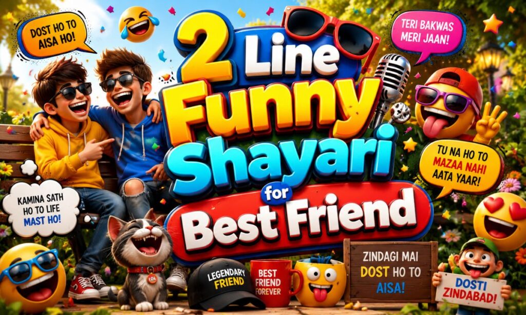 _2 Line Funny Shayari for Best Friend