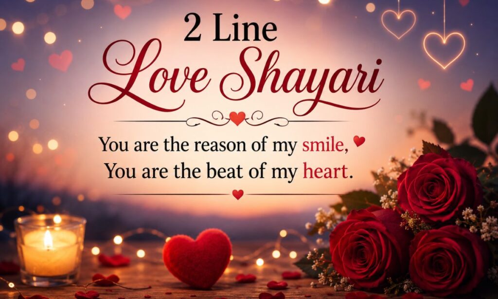 2 Line Love Shayari in English