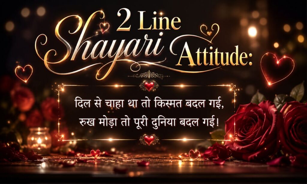 2 Line Shayari Attitude