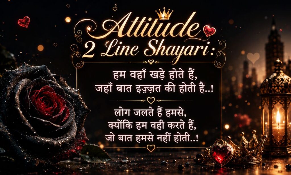 Attitude 2 Line Shayari