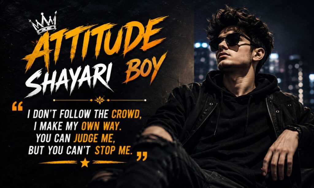 _Attitude shayari Boy English