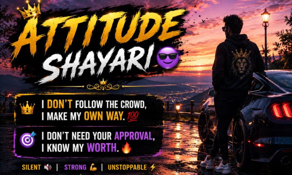 _Attitude shayari with emoji in English
