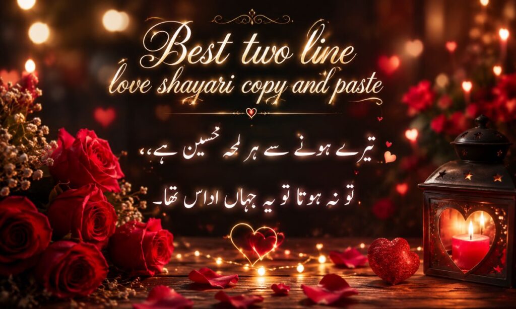 Best two line love shayari copy and paste