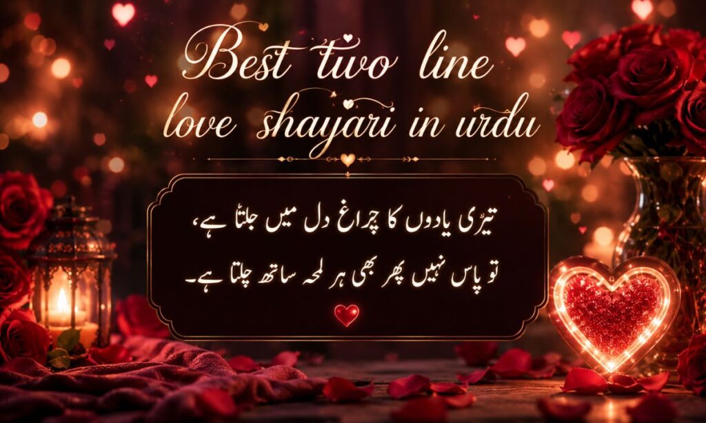 Best two line love shayari in urdu