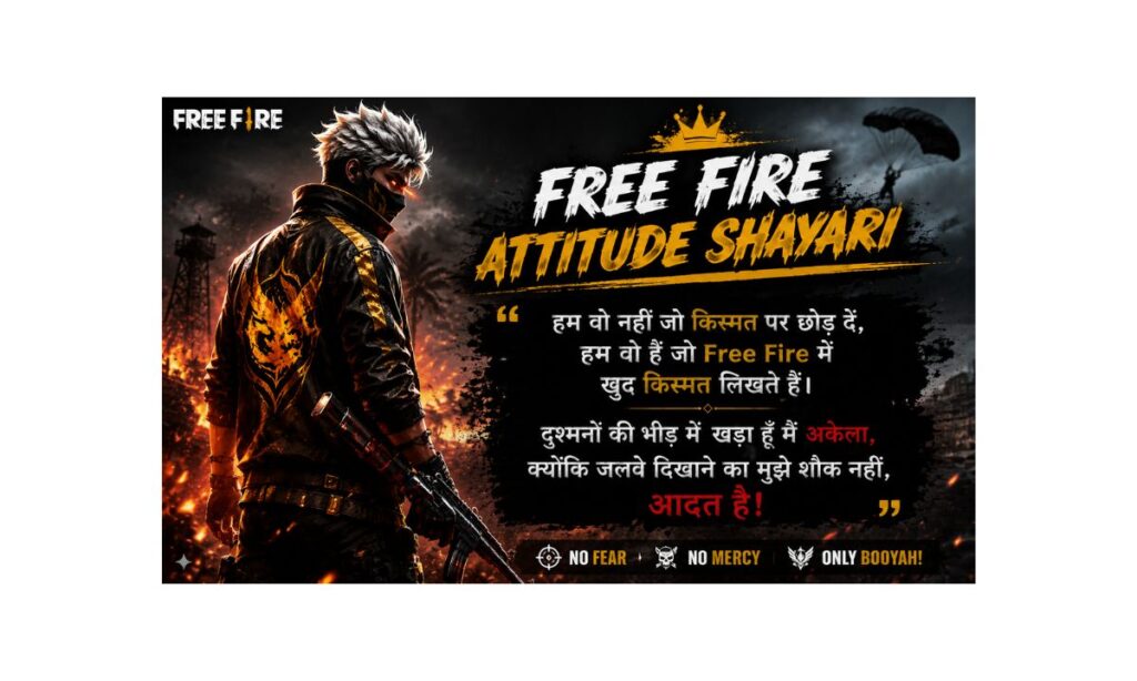 Free Fire Attitude Shayari