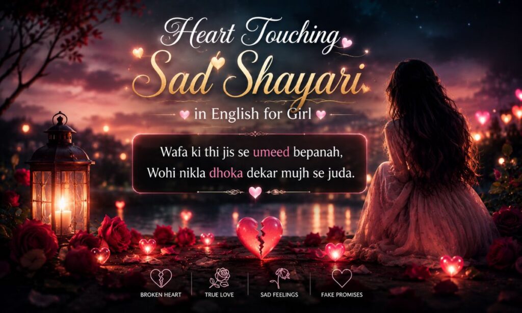 Heart touching sad shayari in english for girl