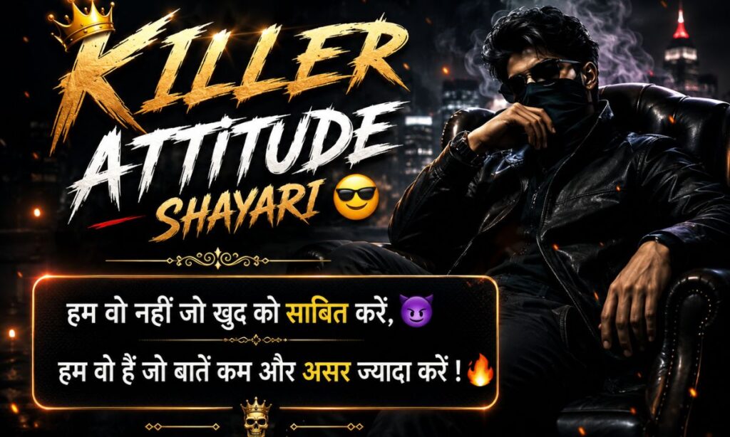 _Killer attitude shayari with Emoji