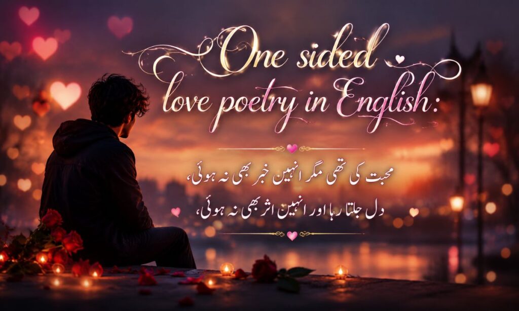 One sided love poetry in English