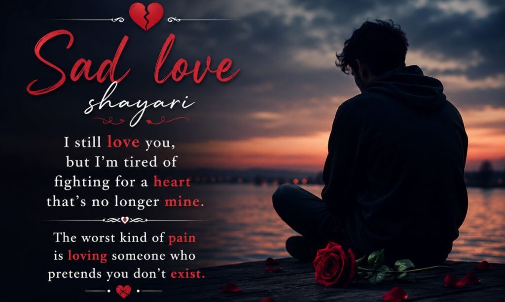 Sad love shayari in English