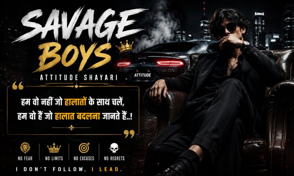 _Savage Boys Attitude Shayari