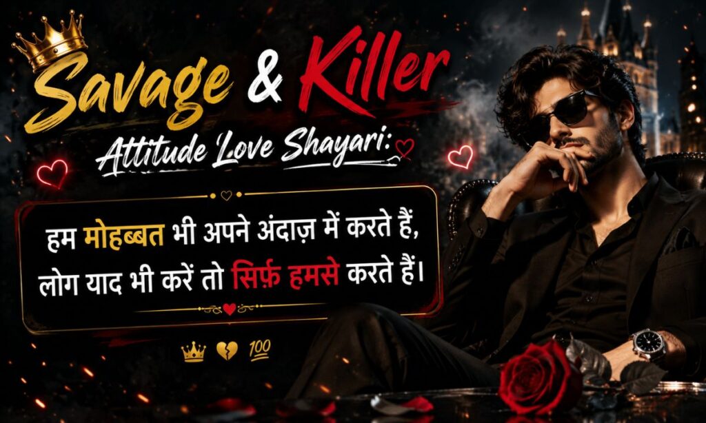 Savage & Killer Attitude Love Shayari