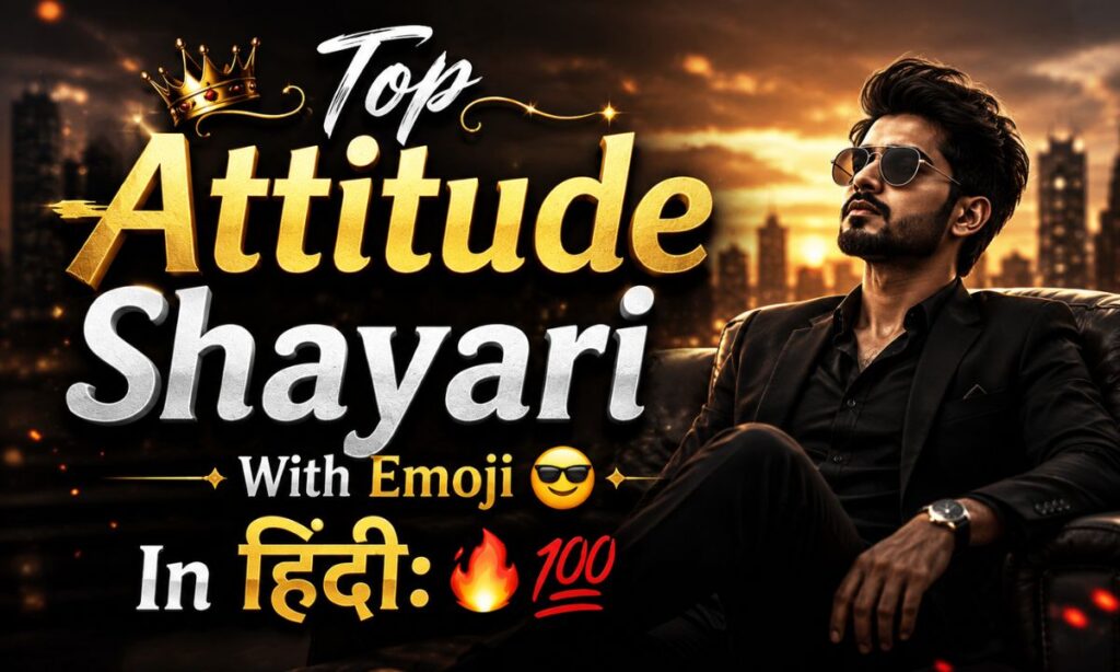 Top Attitude Shayari With Emoji In Hindi