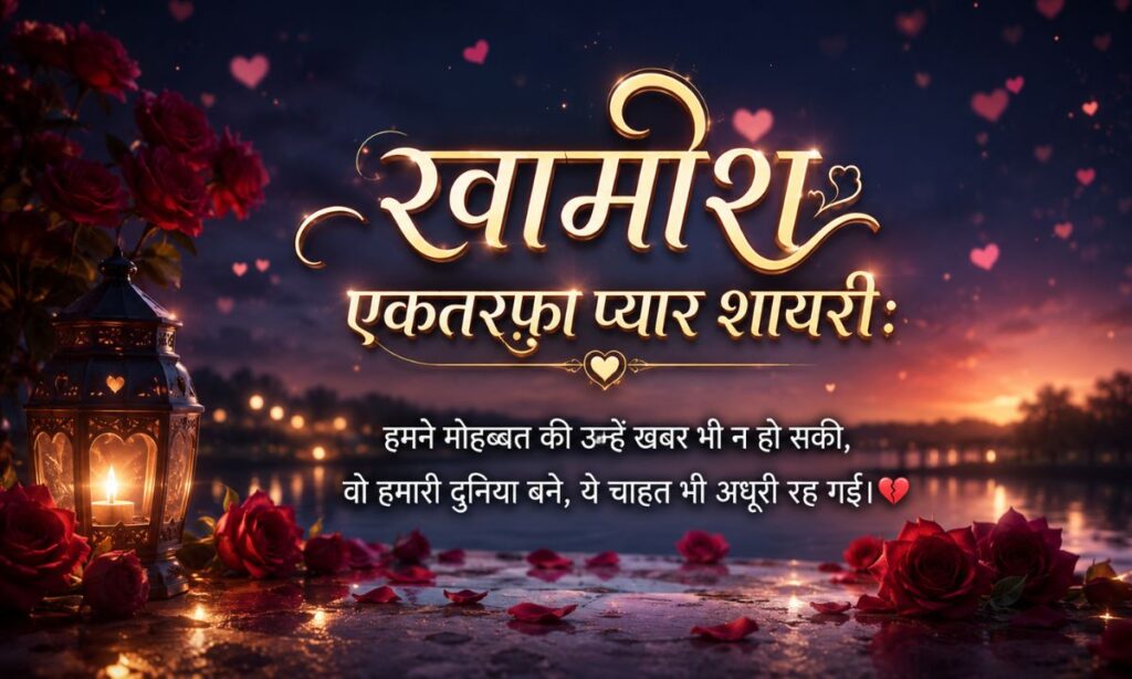 _खामोश एकतरफ़ा प्यार शायरी4