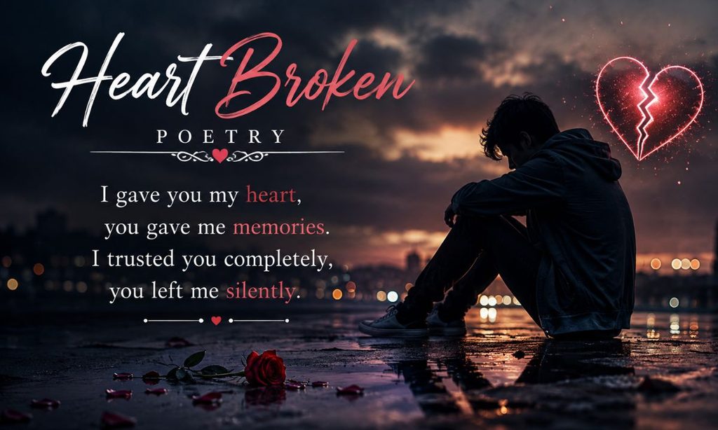 Heart broken poetry in English