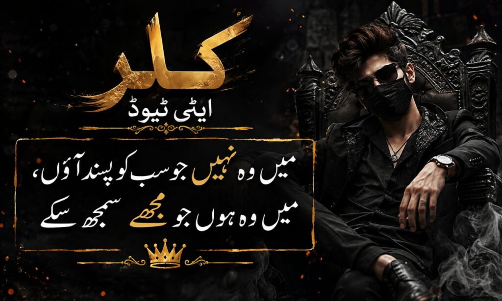 Killer attitude poetry text in Urdu