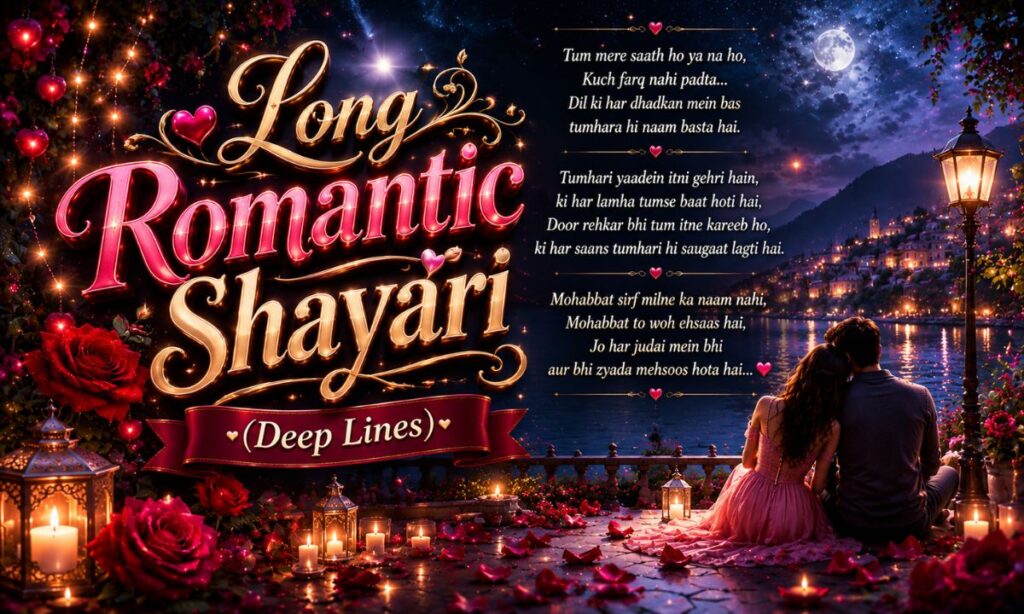 Long Romantic Shayari (Deep Lines)