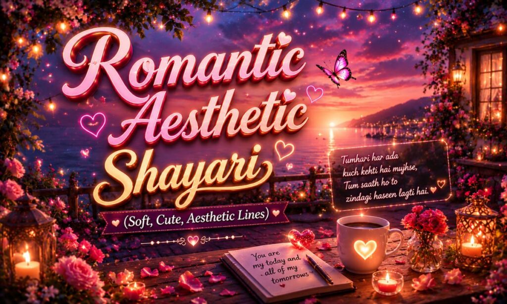 Romantic Aesthetic Shayari (Soft, Cute, Aesthetic Lines)