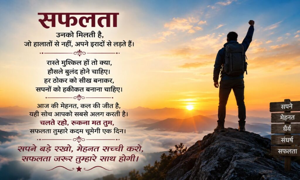 _Self Motivation Motivational Shayari in Hindi on Success