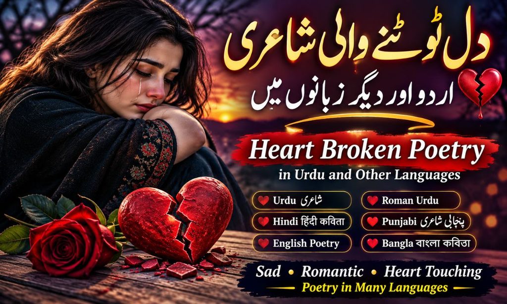 heart broken poetry in Urdu and other languages