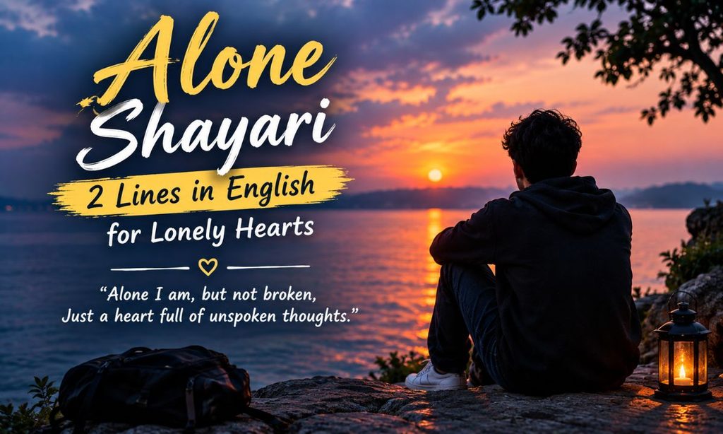 _Alone Shayari 2 Lines in English for Lonely Hearts