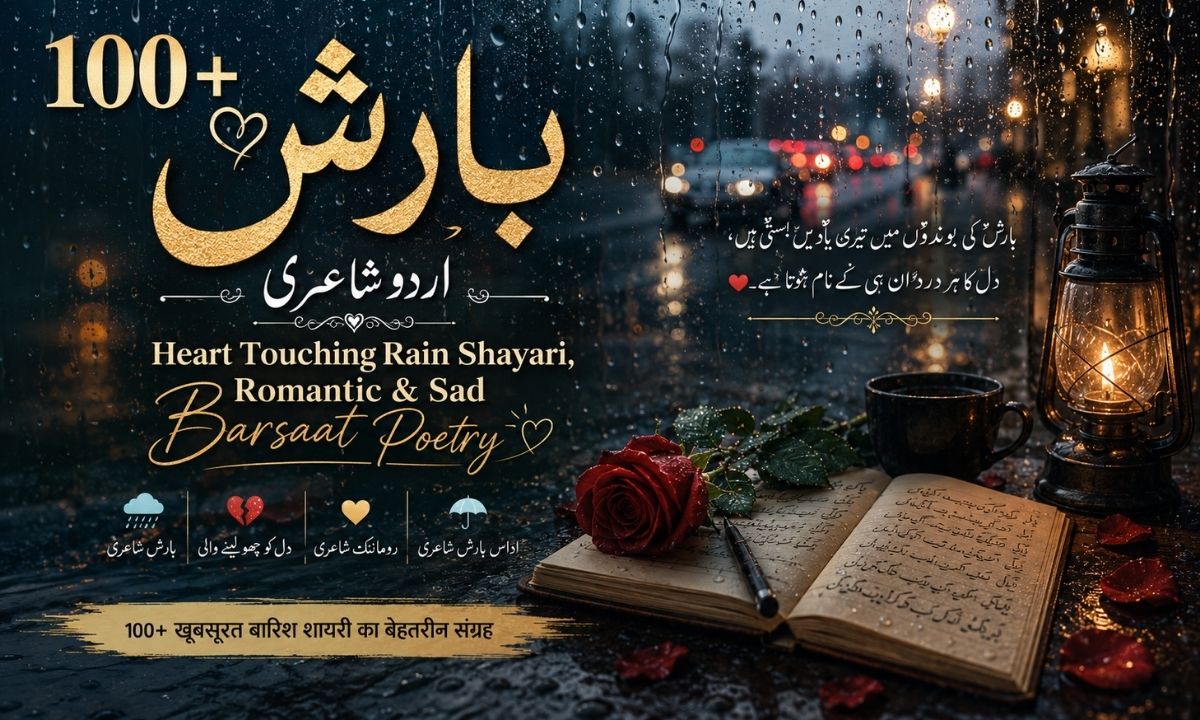 100+ Barish Urdu Poetry Heart Touching Rain Shayari, Romantic & Sad Barsaat Poetry