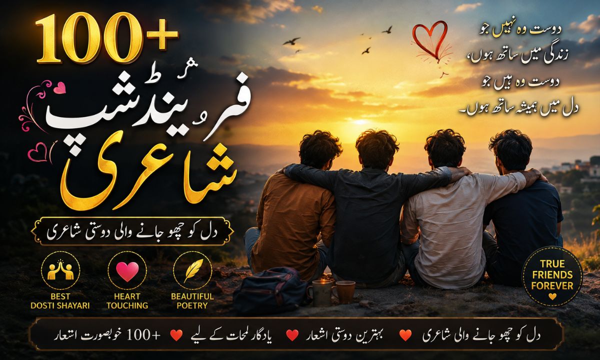 100+ Friendship Poetry in Urdu Beautiful, Heart-Touching & Best Dosti Shayari