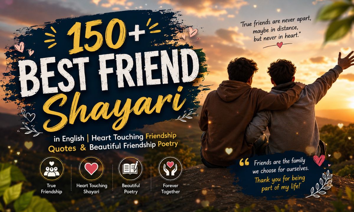 150+ Best Friend Shayari in English Heart Touching Friendship Quotes & Beautiful Friendship Poetry