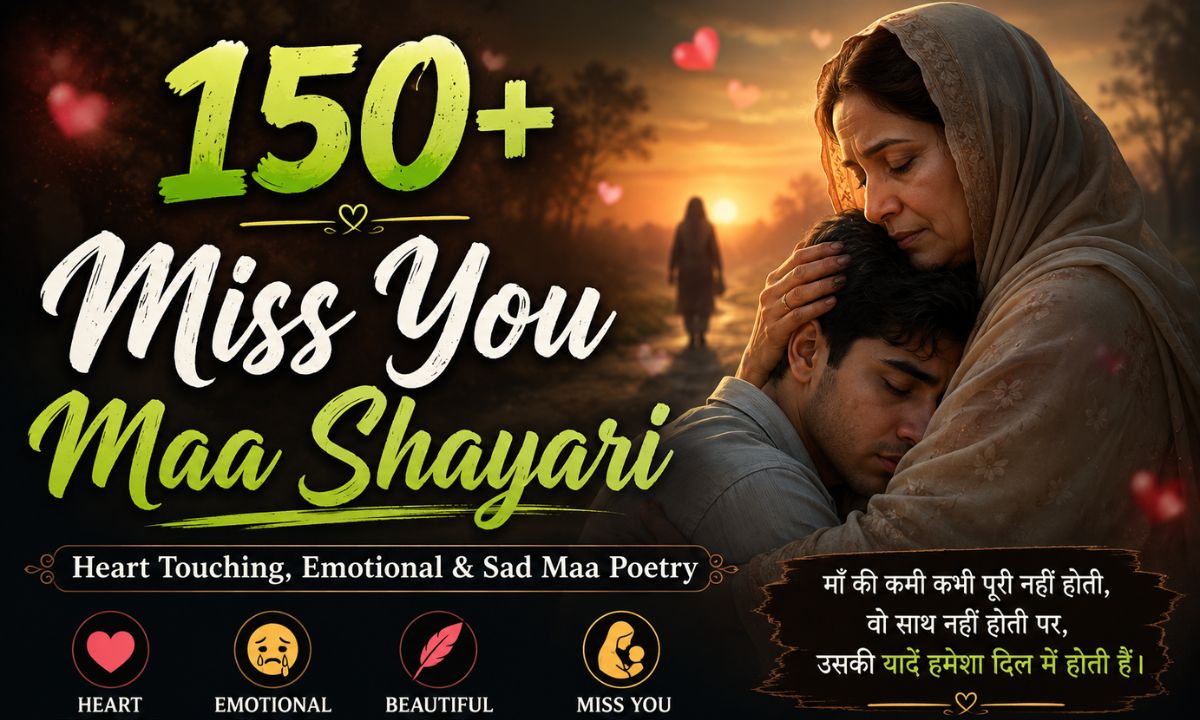 150+ Miss You Maa Shayari Heart Touching, Emotional & Sad Maa Poetry